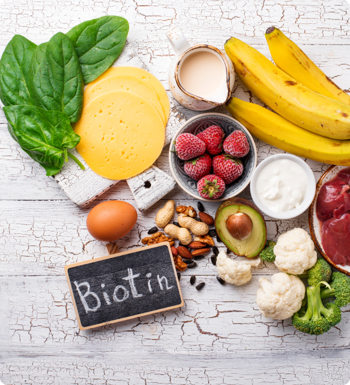 Biotin ingredient for hair and nail health