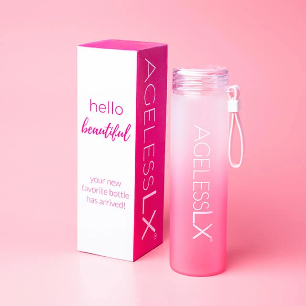 AgelessLX 16 oz. glass water bottle