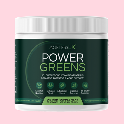 AgelessLX Power Greens and Water Bottle Bundle