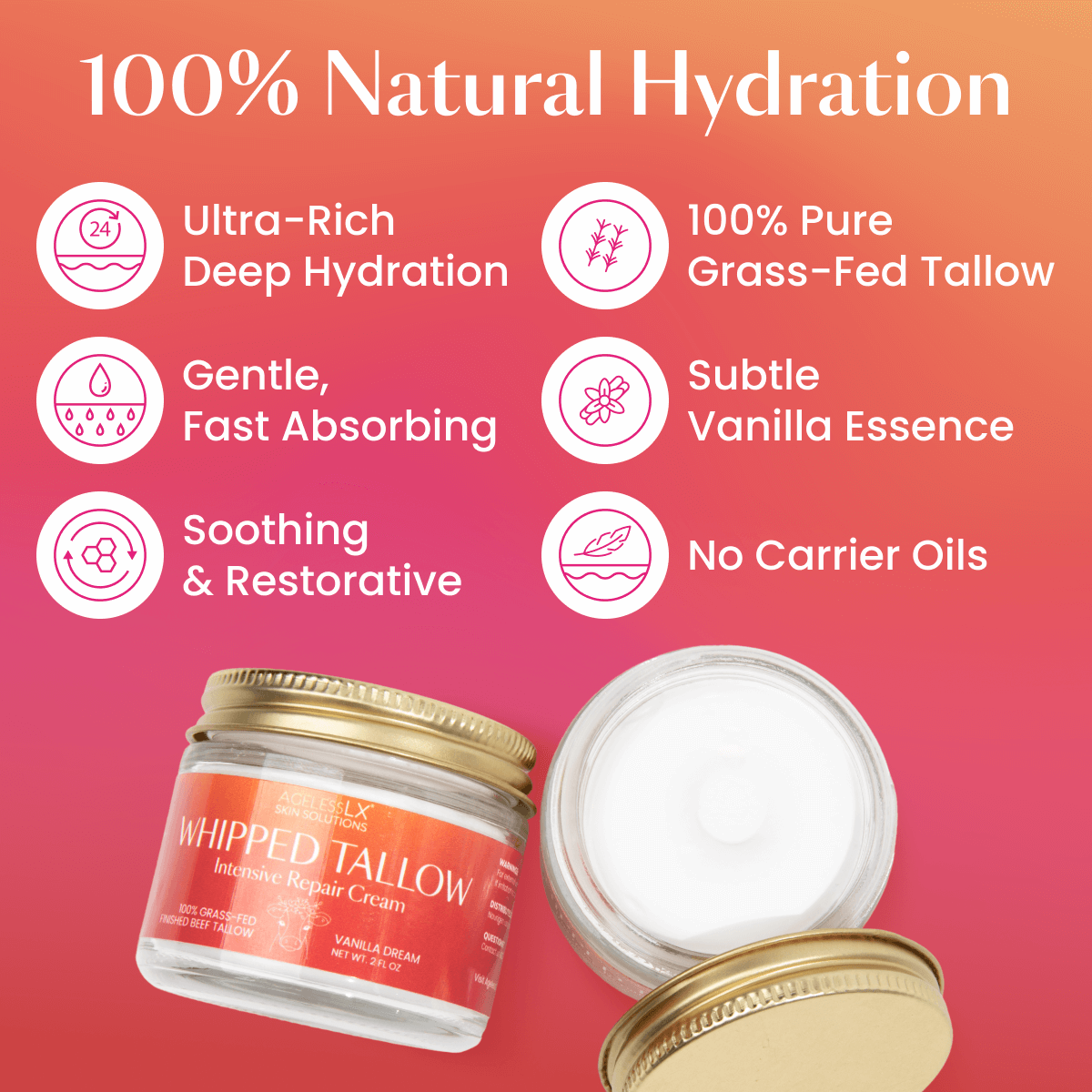 AgelessLX Whipped Tallow Intensive Repair Cream