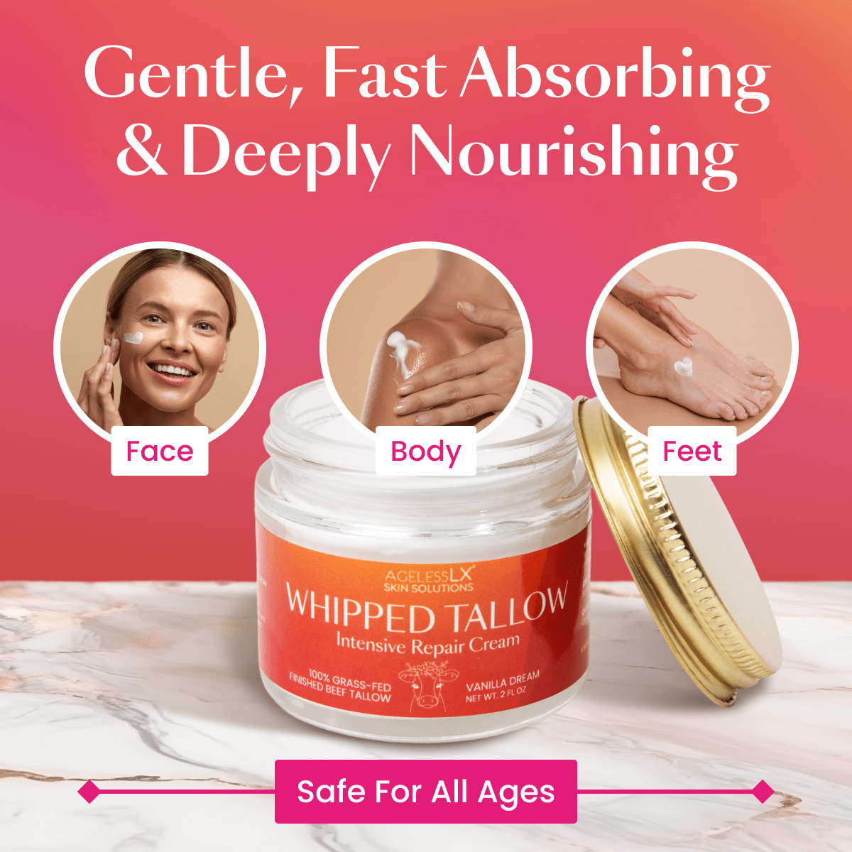 AgelessLX Whipped Tallow Intensive Repair Cream