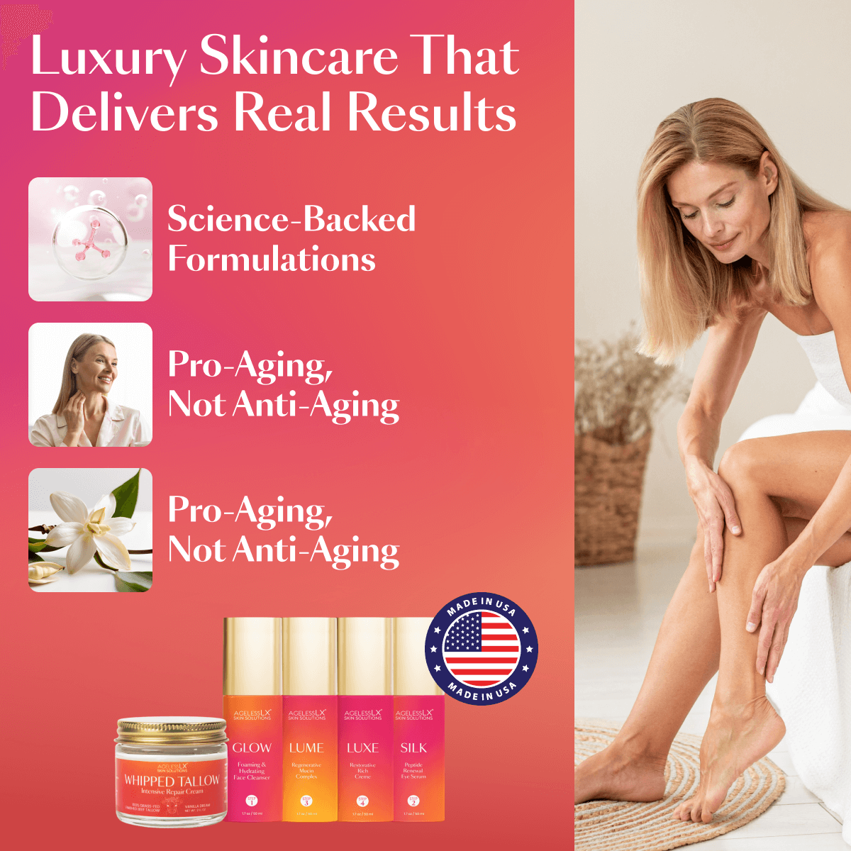 AgelessLX Whipped Tallow Intensive Repair Cream