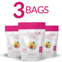 3 Bags AgelessLX Strawberry Lemonade No Bottle