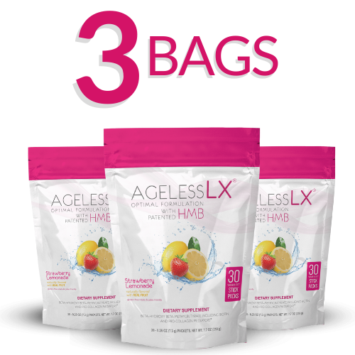 3 Bags AgelessLX Strawberry Lemonade US