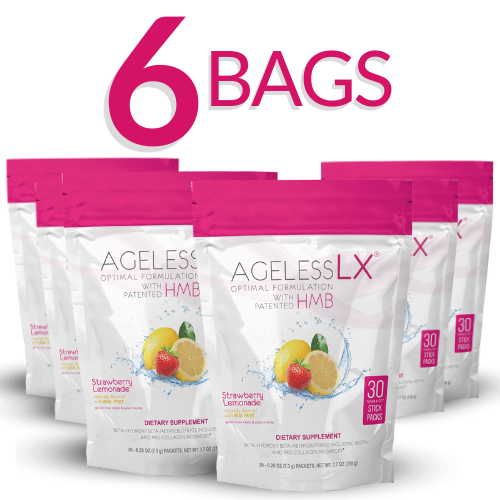 6 Bags AgelessLX Strawberry Lemonade